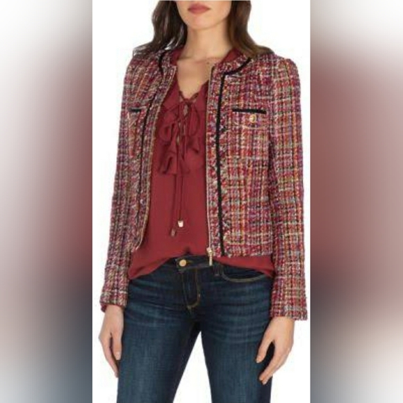 Guess Mikaela Tweed Jacket Size XS - Picture 4 of 9